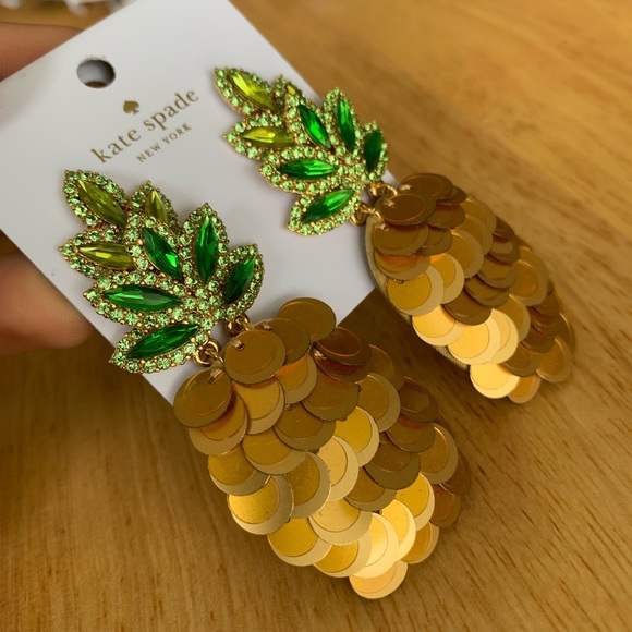 Kate Spade By the Pool Pineapple Drop Earrings - Picture 5 of 7